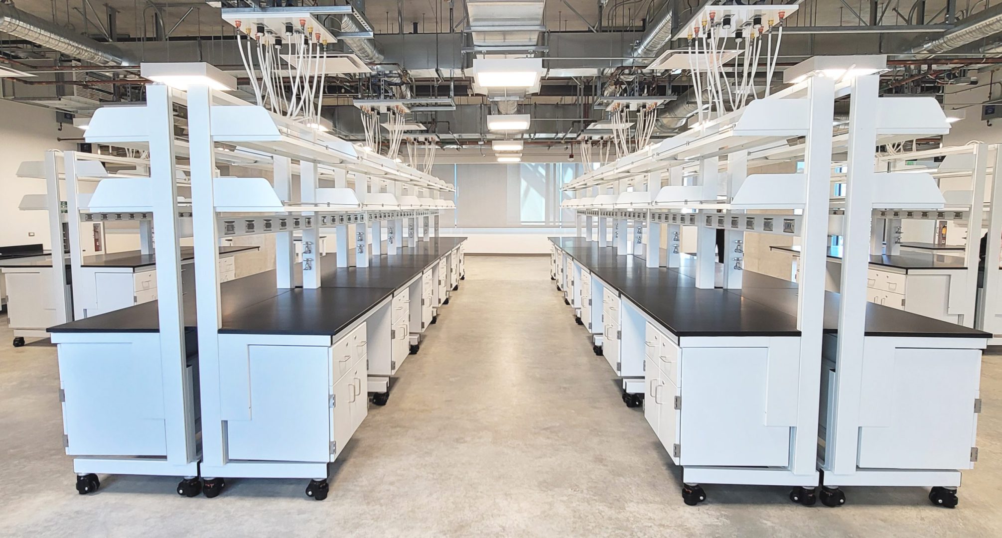 UCSD Franklin Antonio Hall 147e Sigma Carts with cabinets, in a lab