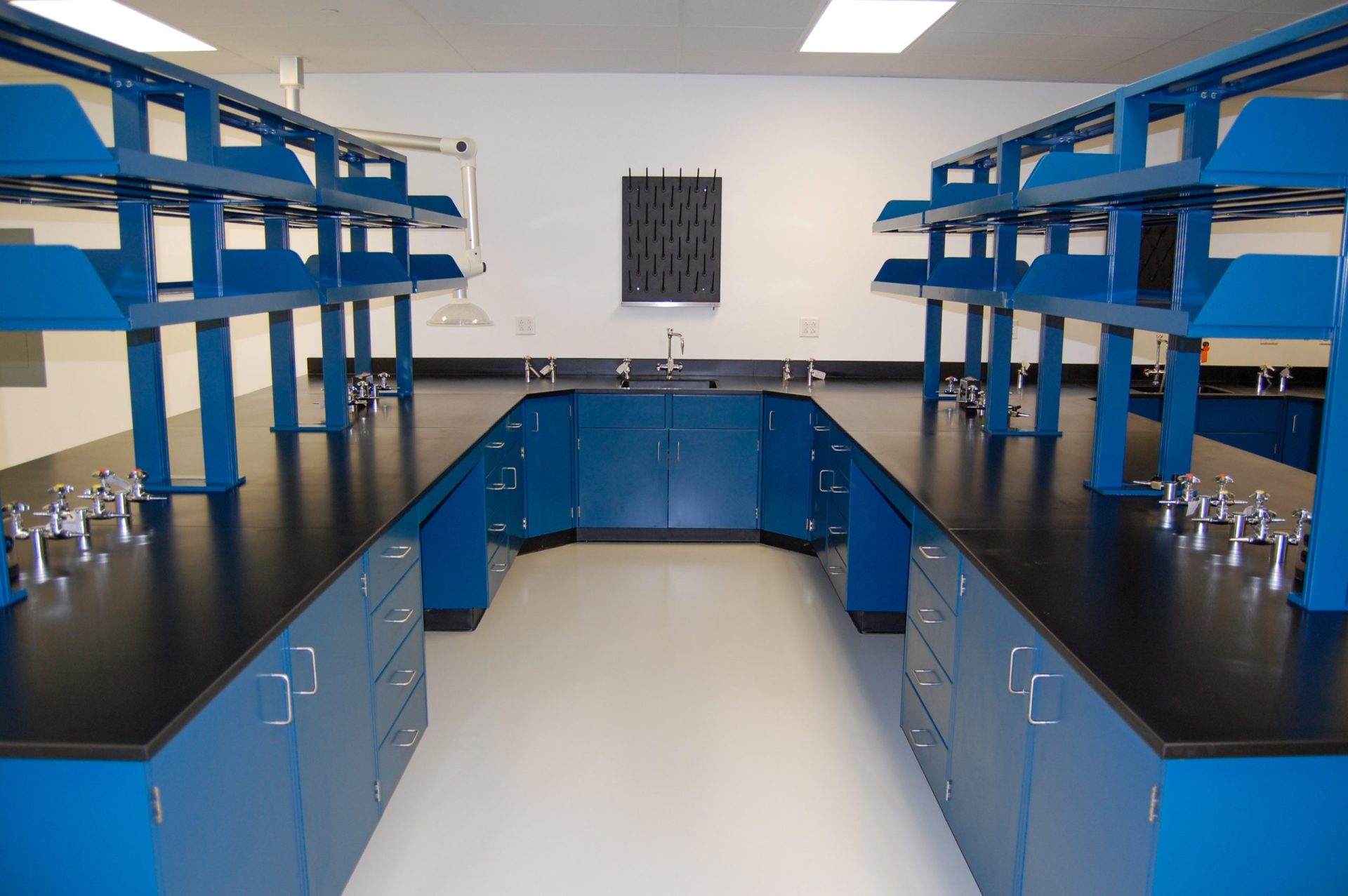 Fixed casework in a lab